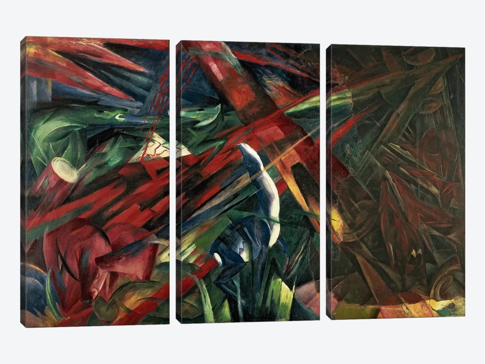 Fate of the Animals, 1913 by Franz Marc 3-piece Canvas Artwork