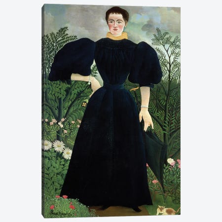 Portrait Of A Woman, c.1895-97 Canvas Print #BMN6302} by Henri Rousseau Canvas Art