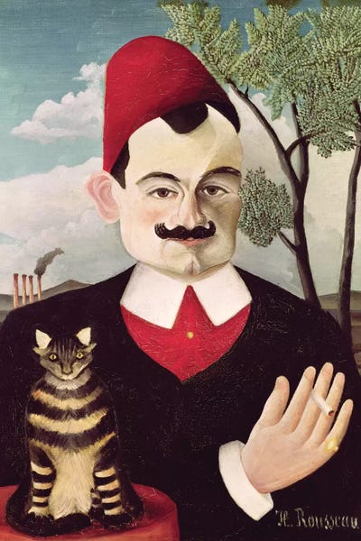 Portrait Of Pierre Loti, c.1891 by Henri Rousseau framed canvas print