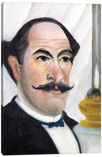 Self Portrait, c.1900-03 Canvas Art Print - Henri Rousseau