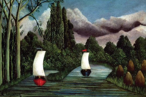 Post-Impressionism: The Banks Of The Oise, 1905 by Henri Rousseau