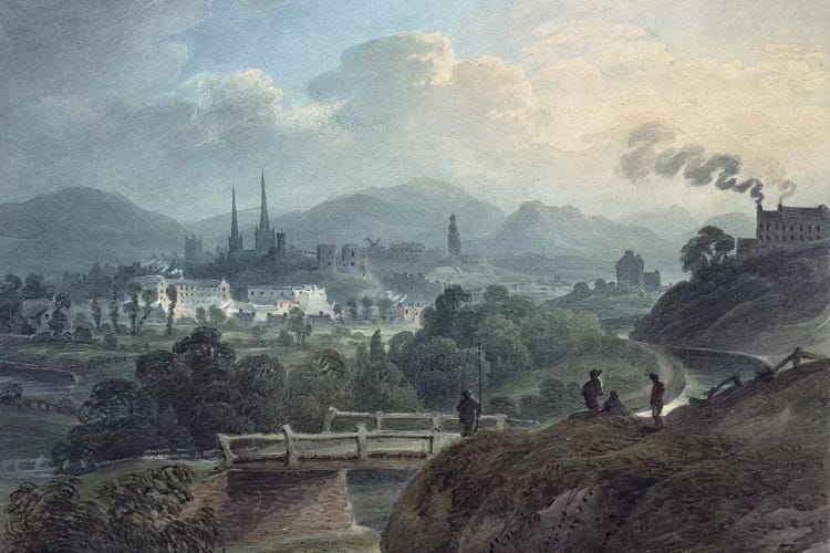 View of Shrewsbury across the Severn  by English School wall art