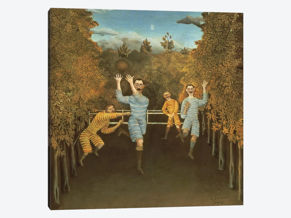 The Football Players, 1908 by Henri Rousseau 1-piece Canvas Artwork