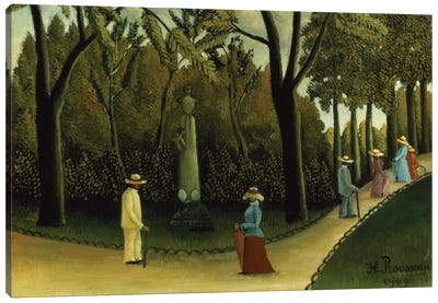 The Monument To Chopin In The Luxembourg Gardens, 1909 Canvas Art Print - Henri Rousseau