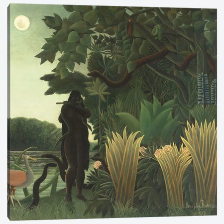 The Snake Charmer (La Charmeuse de Serpents), 1907 Canvas Print #BMN6331} by Henri Rousseau Canvas Art Print