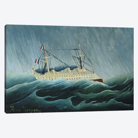The Storm-Tossed Vessel, c.1899 Canvas Print #BMN6332} by Henri Rousseau Canvas Print
