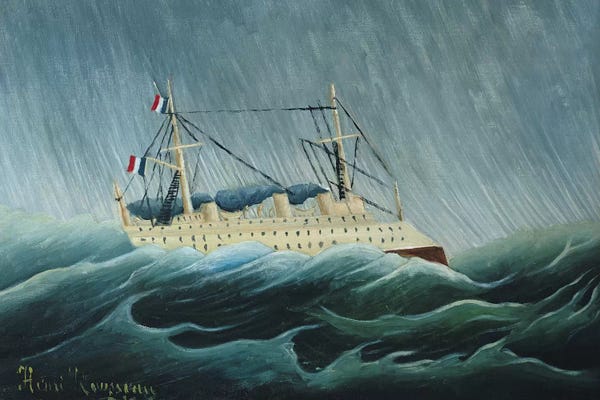 Post-Impressionism: The Storm-Tossed Vessel, c.1899 by Henri Rousseau