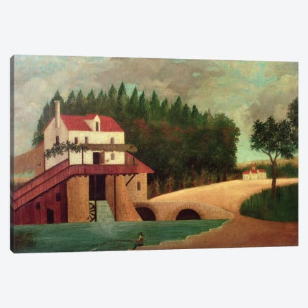 The Watermill Canvas Print #BMN6335} by Henri Rousseau Canvas Art