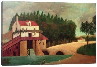 The Watermill Canvas Art Print - Henri Rousseau