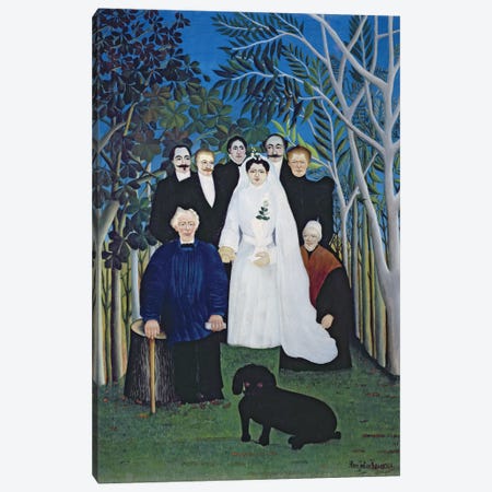 The Wedding Party, c.1905 Canvas Print #BMN6336} by Henri Rousseau Canvas Wall Art