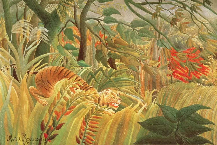 HENRI ROUSSEAU TIGER IN A TROPICAL STORM GICLEE PRINT FINE CANVAS 