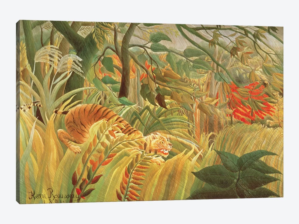 Tiger In A Tropical Storm (Surprised!), 1891 by Henri Rousseau 1-piece Canvas Artwork