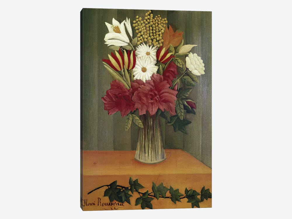 Vase Of Flowers by Henri Rousseau 1-piece Canvas Print