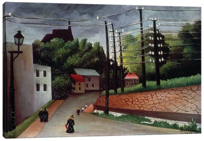 View OF Malakoff, Hauts-de-Seine, 1908 Canvas Art Print - Henri Rousseau