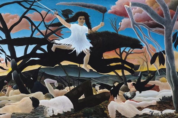 Post-Impressionism: War, The Ride Of Discord, 1894 by Henri Rousseau