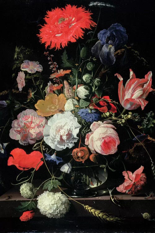 Flower-piece by Abraham Mignon wall art