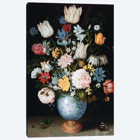 Bouquet Of Flowers, 1609 Canvas Print #BMN6347} by Ambrosius the Elder Bosschaert Art Print
