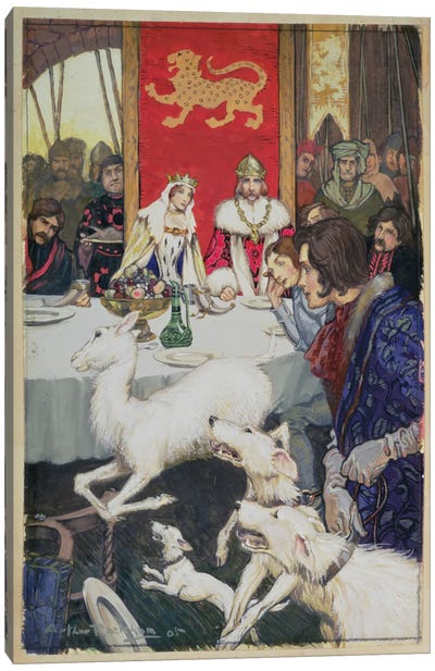 King Arthur's Wedding Feast, 1905 Canvas Art Print - Arthur Rackham