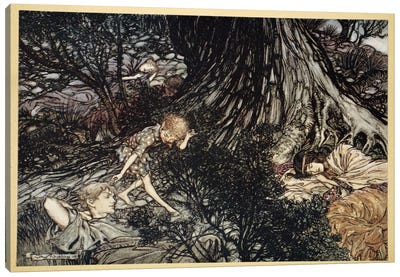 On The Ground, Sleep Sound. I'll Apply, To Your Eye, Gentle Lover, Remedy (From Shakespeare's A Midsummer Night's Dream), 1908 Canvas Art Print
