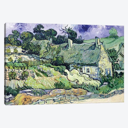 Thatched cottages at Cordeville, Auvers-sur-Oise, 1890  Canvas Print #BMN635} by Vincent van Gogh Canvas Wall Art