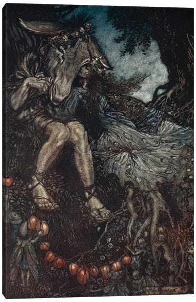Sleep Thou, And I Will Wind Thee In My Arms (Illustration From William Shakespeare's A Midsummer Night's Dream), 1908 Canvas Art Print