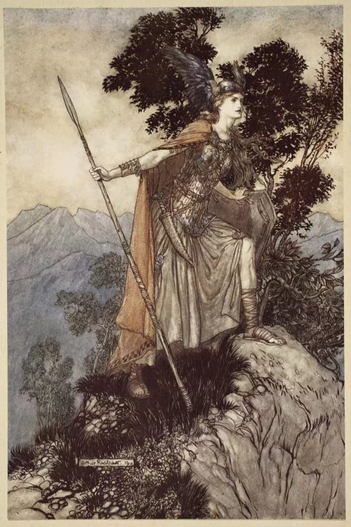 Brunnhilde (Illustration From Richard Wagner's The Rhinegold & The Valkyrie), 1910