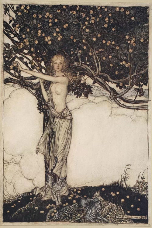 Freia, The Fair One (Illustration From Richard Wagner's The Rhinegold & The Valkyrie), 1910