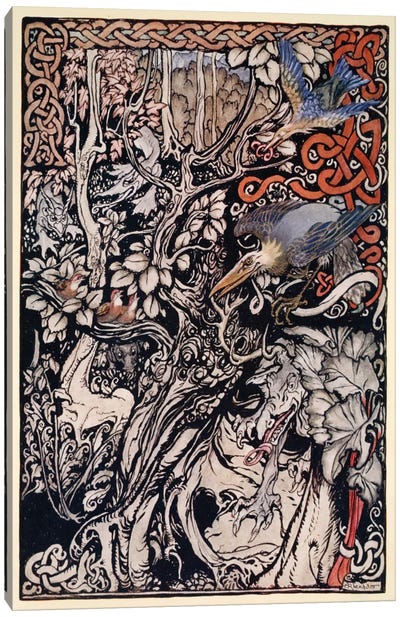 "Wild And Shy And Monstrous Creatures Ranged In Her Plains And Forests" (From James Stephens' Irish Fairy Tales), 1920 Canvas Art Print