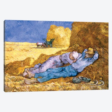 Noon, or The Siesta, after Millet, 1890  Canvas Print #BMN636} by Vincent van Gogh Canvas Artwork