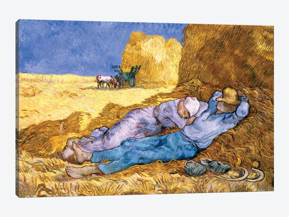 Noon, or The Siesta, after Millet, 1890  by Vincent van Gogh 1-piece Canvas Art