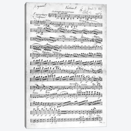 Score Sheet For The Overture To Egmont By Ludwig van Beethoven, 1809-10 Canvas Print #BMN6377} by German School Canvas Wall Art