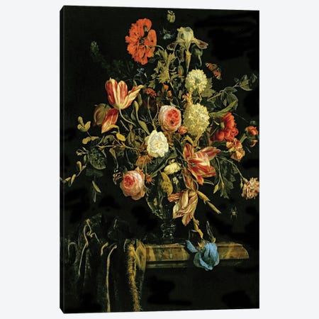 Flower Still Life, 1706 Canvas Print #BMN6384} by Jan van Huysum Canvas Art Print