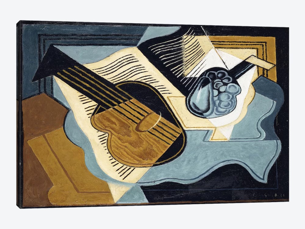 Guitar And Fruit Bowl, 1921 by Juan Gris 1-piece Canvas Art