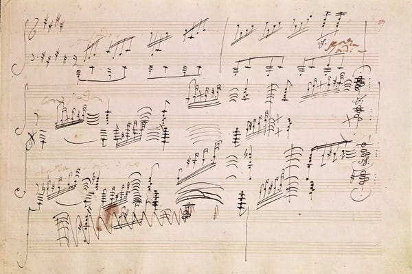 Pop Culture: Score Sheet Of Moonlight Sonata by Ludwig van Beethoven