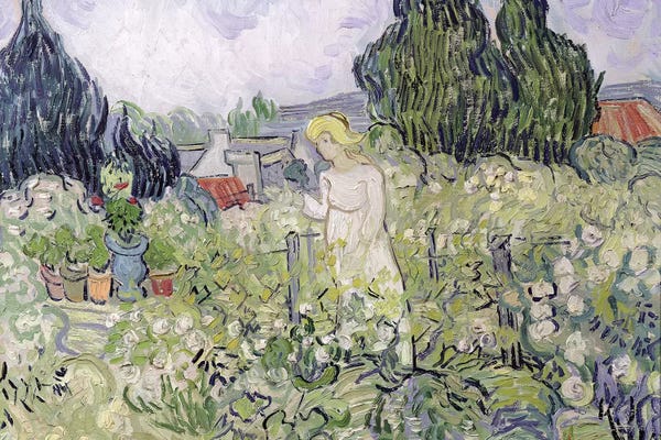 All Things Van Gogh: Mademoiselle Gachet in her garden at Auvers-sur-Oise, 1890  by Vincent van Gogh