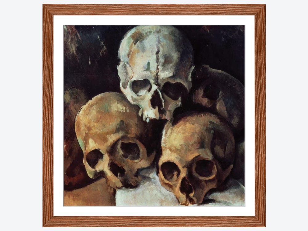 cezanne still life skulls