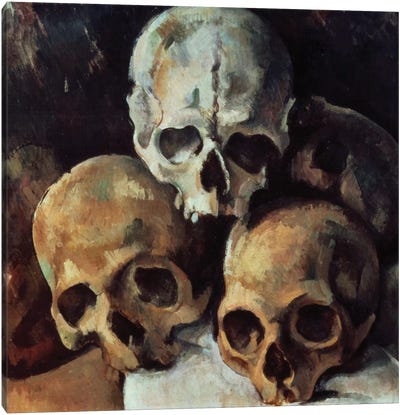 Pyramid Of Skulls, 1898-1900 Canvas Art Print - Halloween Art