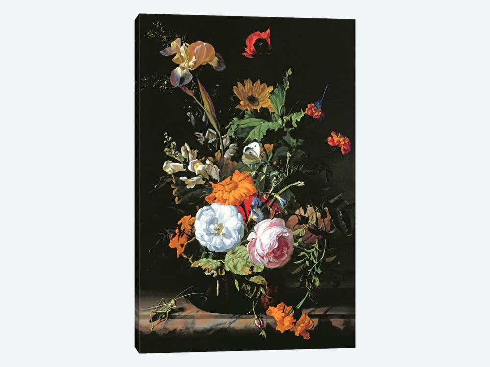 Still Life Of Summer Flowers by Rachel Ruysch 1-piece Canvas Wall Art