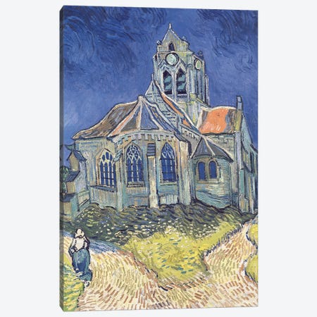 The Church at Auvers-sur-Oise, 1890  Canvas Print #BMN640} by Vincent van Gogh Canvas Wall Art