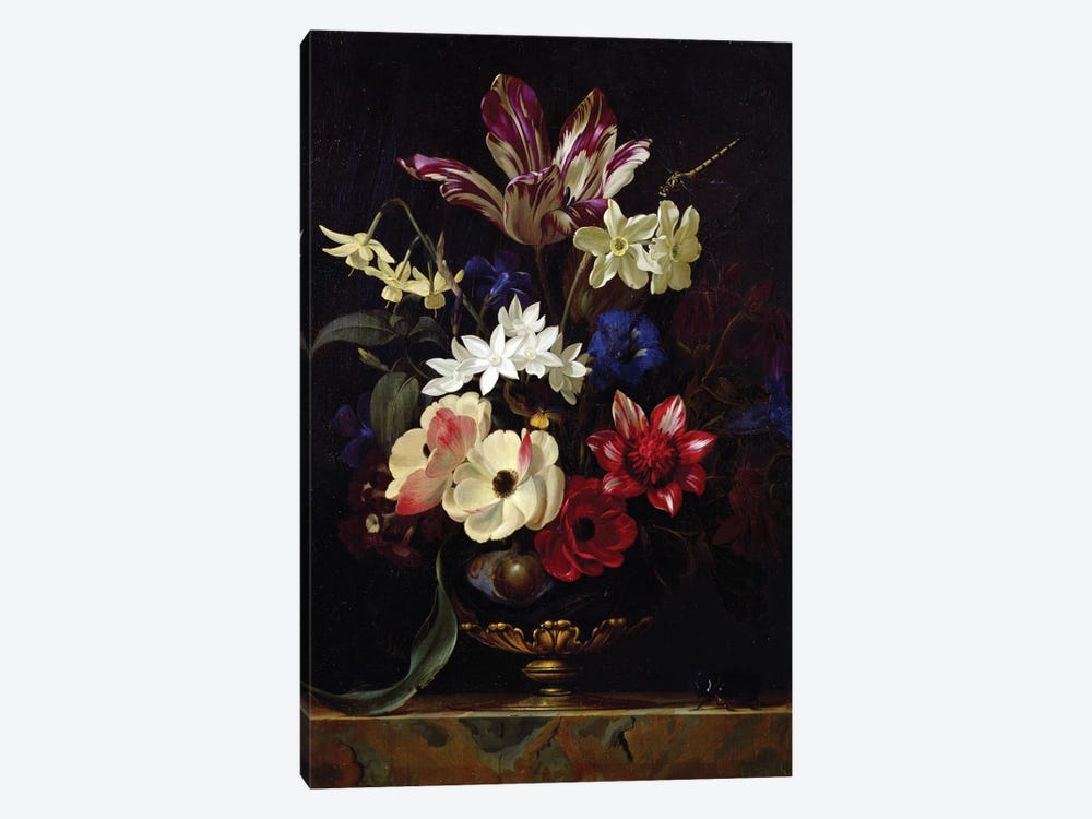 Still Life With Flowers by Willem van Aelst 1-piece Canvas Print