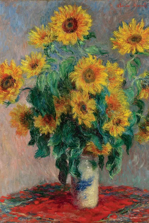 Bouquet Of Sunflowers, 1881 by Claude Monet wall art