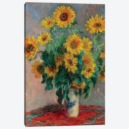 Bouquet Of Sunflowers, 1881 Canvas Print #BMN6413} by Claude Monet Canvas Art