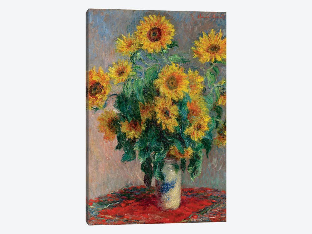 Bouquet Of Sunflowers, 1881 by Claude Monet 1-piece Canvas Artwork