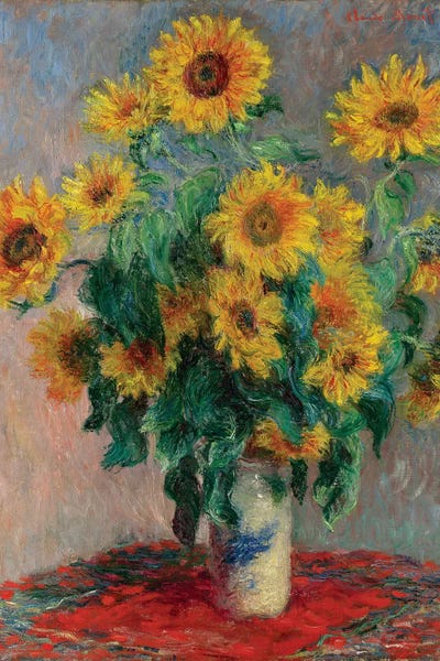 Floral & Botanical: Bouquet Of Sunflowers, 1881 by Claude Monet