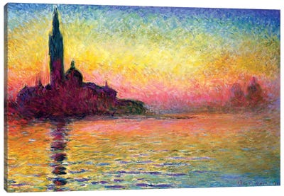 San Giorgio Maggiore By Twilight, 1908 (National Museum Of Wales, Cardiff) Canvas Art Print - Impressionism Art