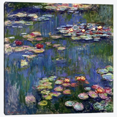 Water Lilies, 1916 Canvas Print #BMN6416} by Claude Monet Canvas Print