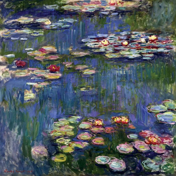 Lilies: Water Lilies, 1916 by Claude Monet