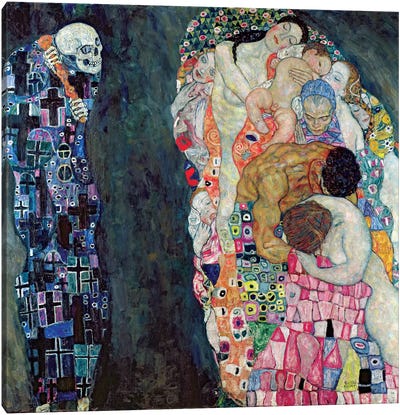 Death And Life, c.1911 Canvas Art Print - All Things Klimt
