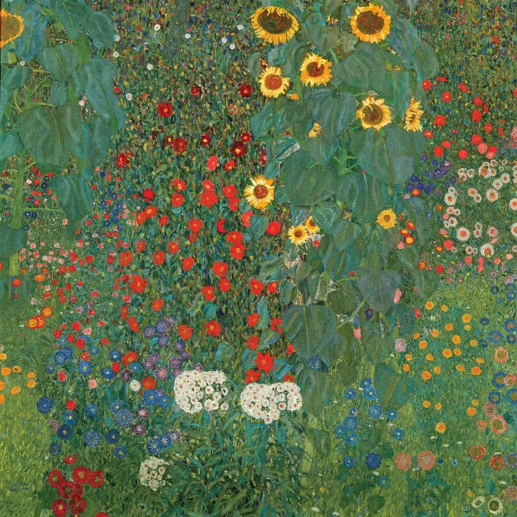 Farm Garden With Sunflowers, 1905-06 by Gustav Klimt wall art