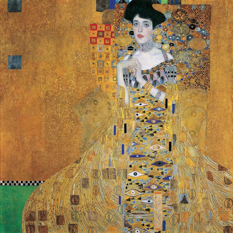 Portrait Of Adele Bloch-Bauer I, 1907 by Gustav Klimt wall art